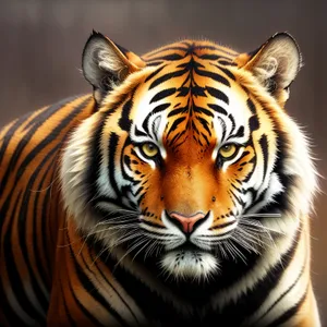 Striped Majesty: Fierce Tiger Cat in the Wild