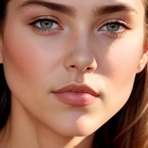Stunning Beauty: Model with Attractive Makeup and Mesmerizing Eyes