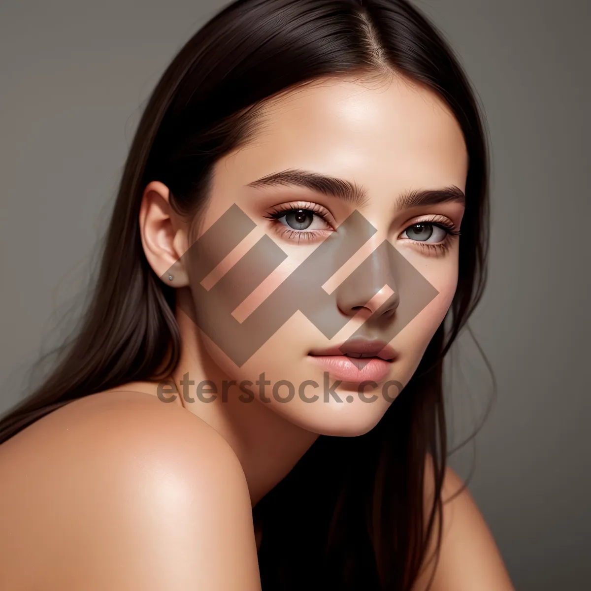 Picture of Stunning brunette with captivating eyes and flawless skin