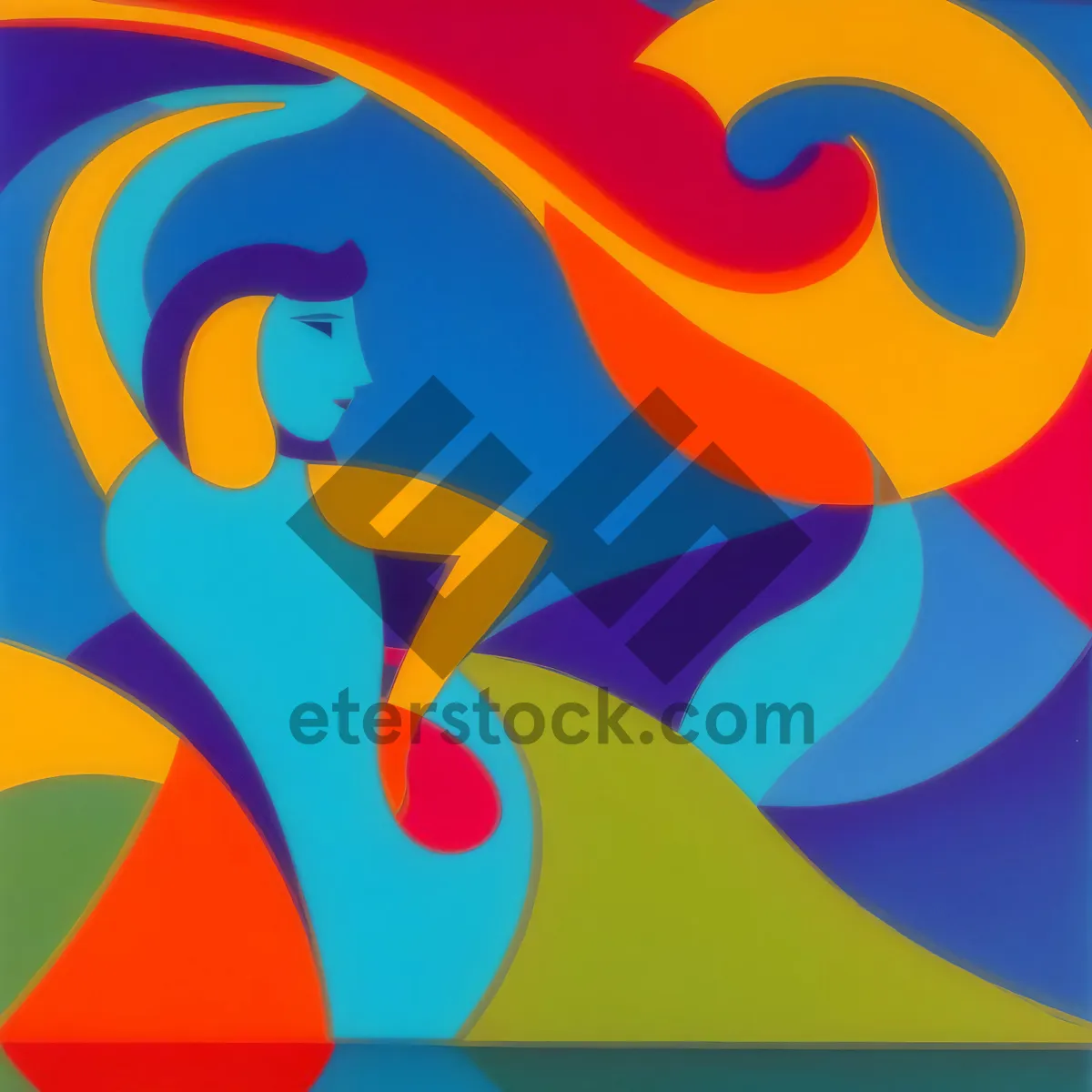 Picture of Abstract Wave Graphic Design Artwork