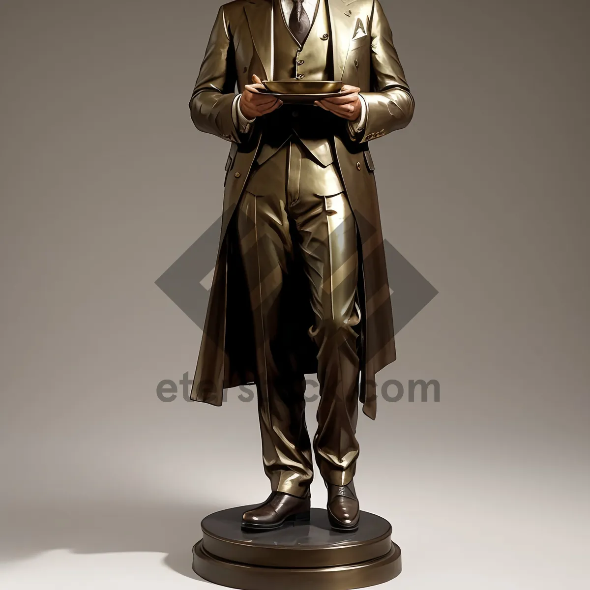 Picture of Bronze Sculpture on Artistic Pedestal