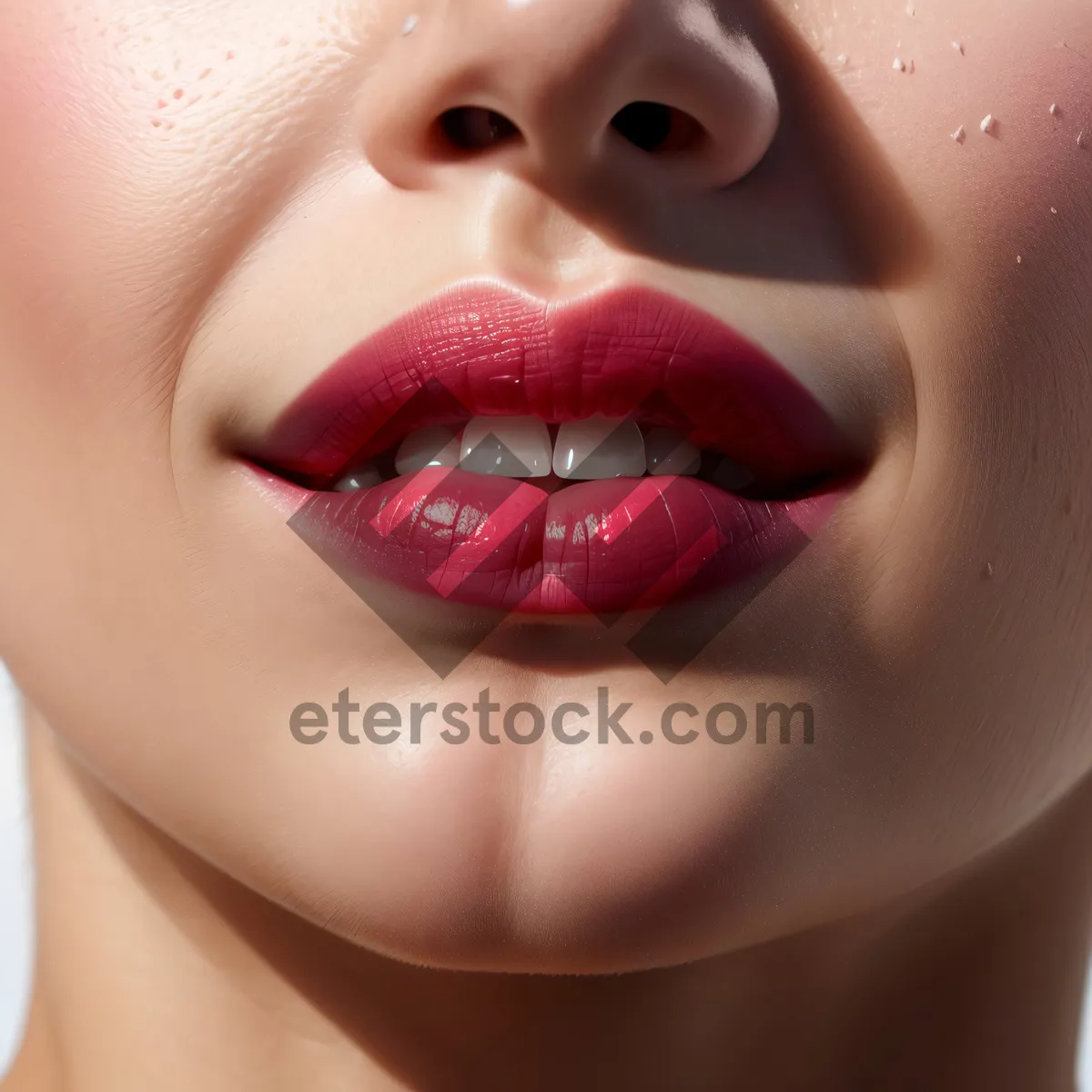 Picture of Fashionable Model with Flawless Complexion and Sensual Lips