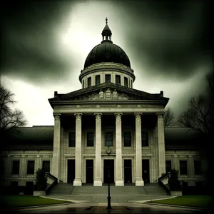 Capital City's Majestic Historic Landmark Under Clear Skies