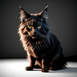 Fluffy Gray Tabby Kitty with Cute Whiskers