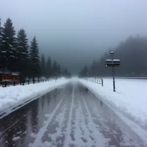 Winter Wonderland: Serene Mountain Landscape Covered in Snow