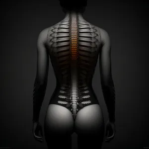 Erotic Spine: Anatomical 3D X-ray of Sexy Top Body