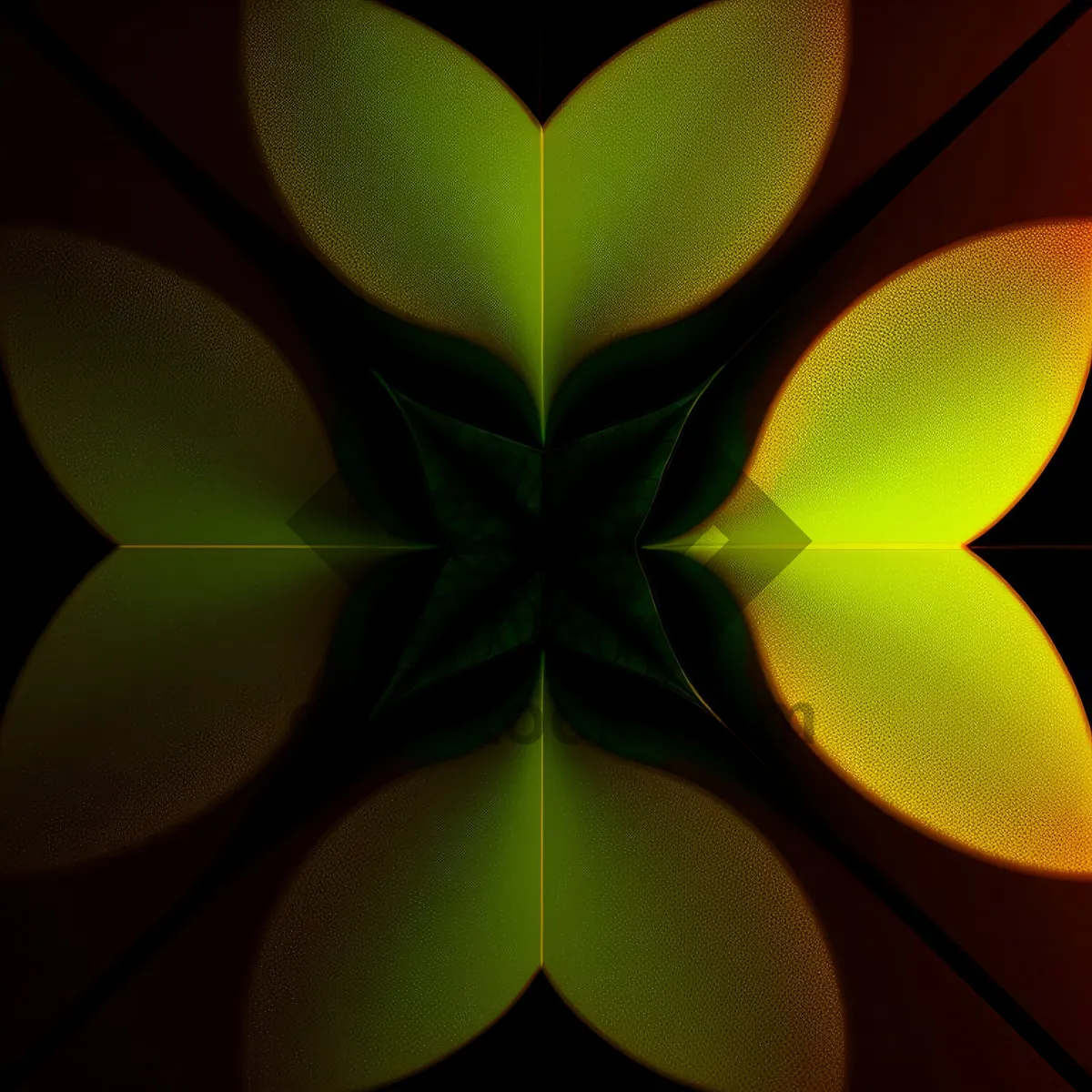 Picture of Symmetrical Leaf Design: Decorative Pattern Wallpaper