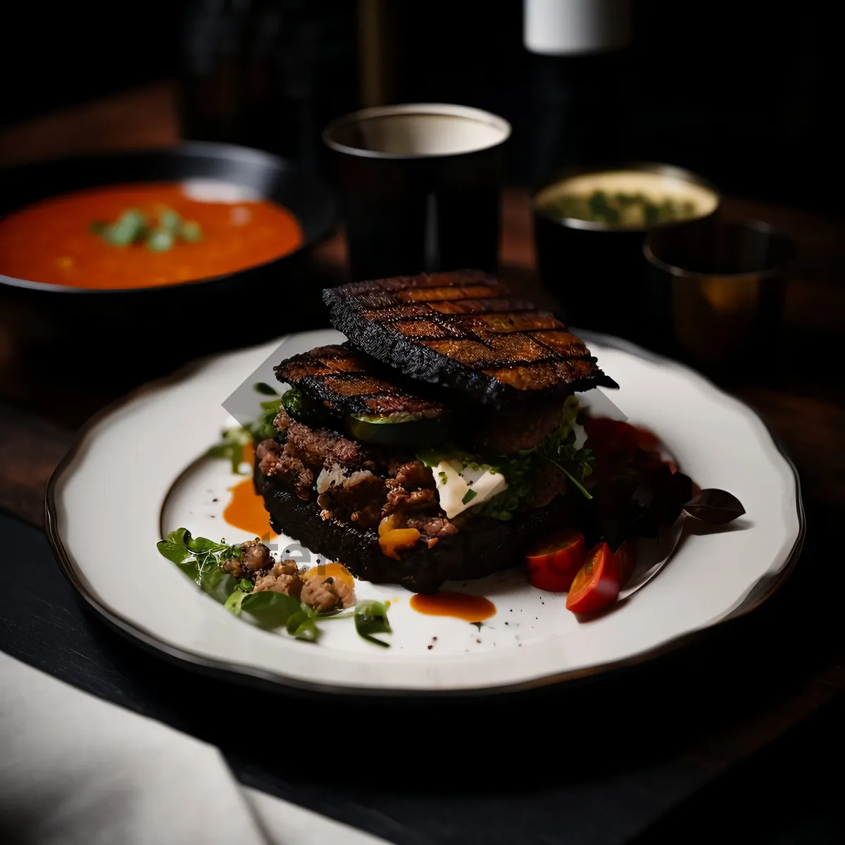 Picture of Grilled Steak and Vegetable Salad Platter