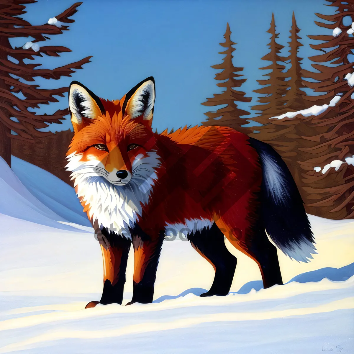 Picture of Furry Friend: Adorable Red Fox Canine"
or
"Cute Domestic Red Fox: A Furry Pet