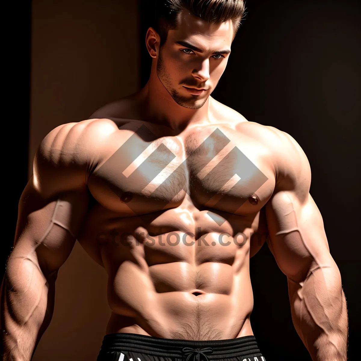 Picture of Sculpted Masculinity: Muscular Alpha Male Poses