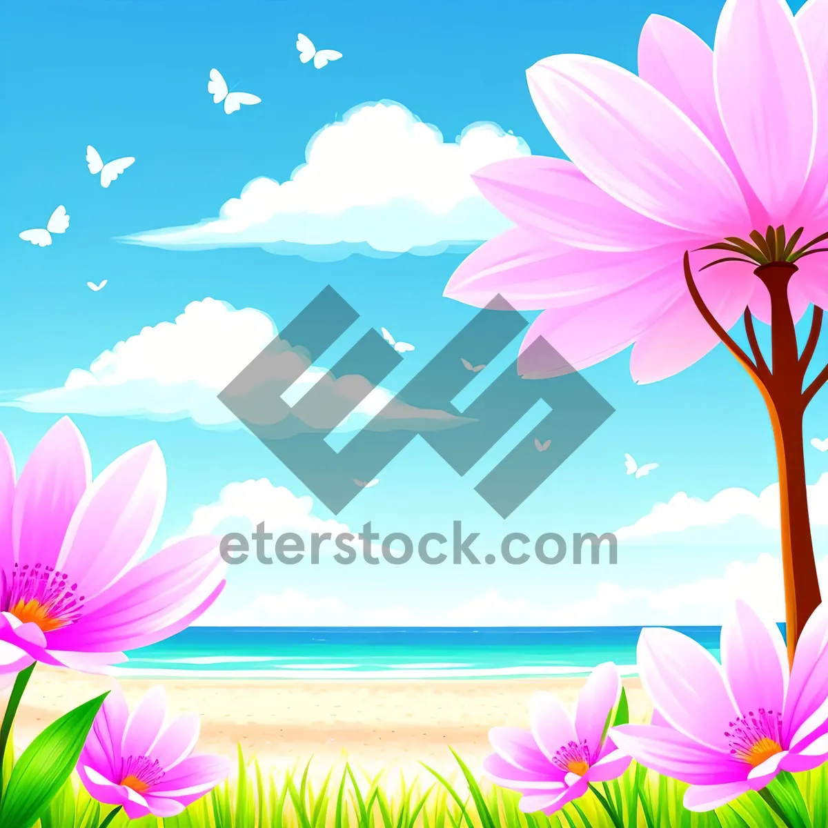 Picture of Pink Lotus Floral Pattern Design