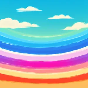 Vibrant Rainbow Swirl: Dynamic Energy in Digital Art