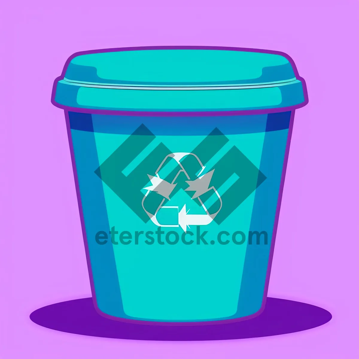 Picture of Plastic Beverage Cup in Garbage Bin