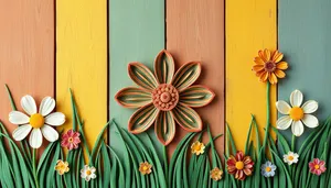 Vintage floral pattern with ornate decorative elements