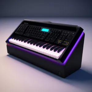 Black Electronic Keyboard Device: Business Technology Equipment