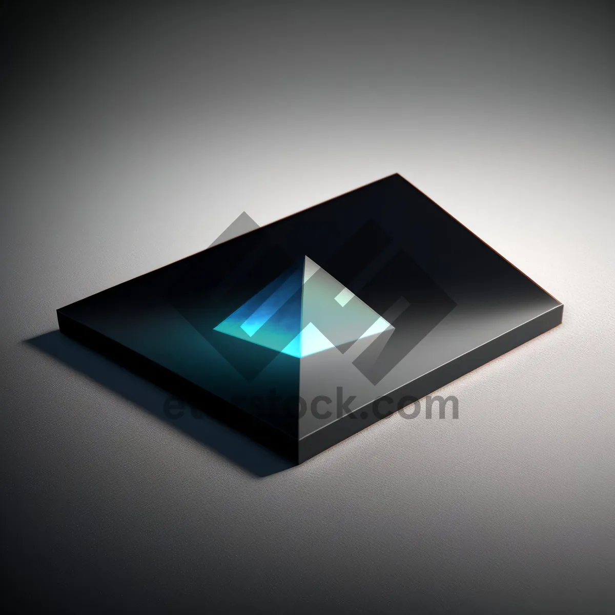 Picture of Glass Solid 3D Matter Icon: Sleek Box Design Symbol