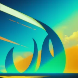 Glossy Orange Lightning Circle Graphic Set