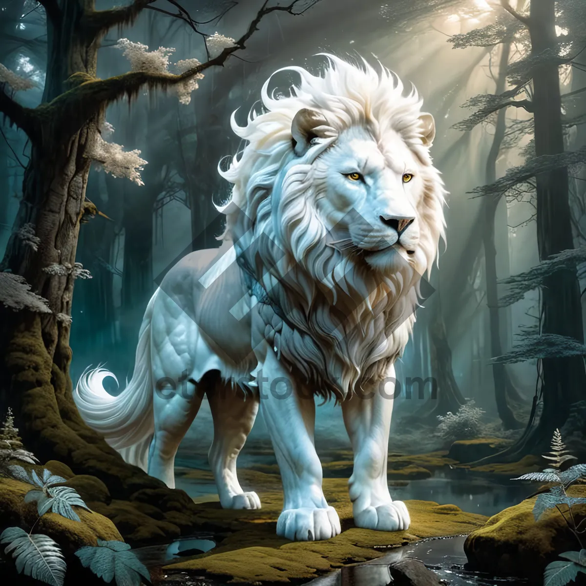Picture of Wild Lion Staring in the Wilderness