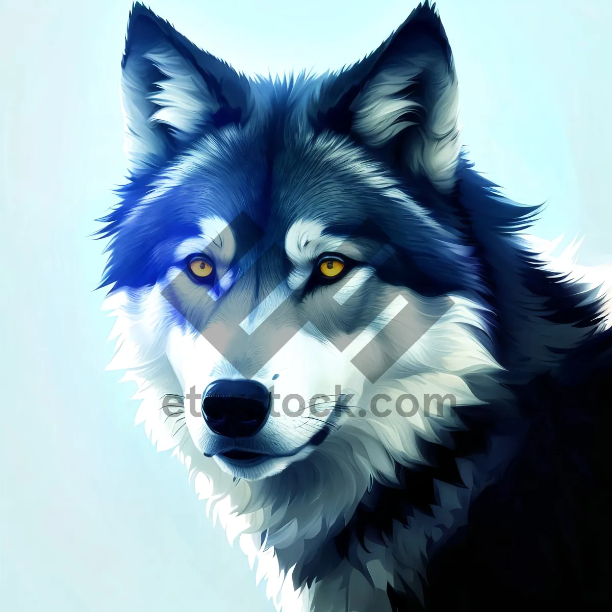 Picture of Furry Malamute - Adorable Sled Dog Portrait