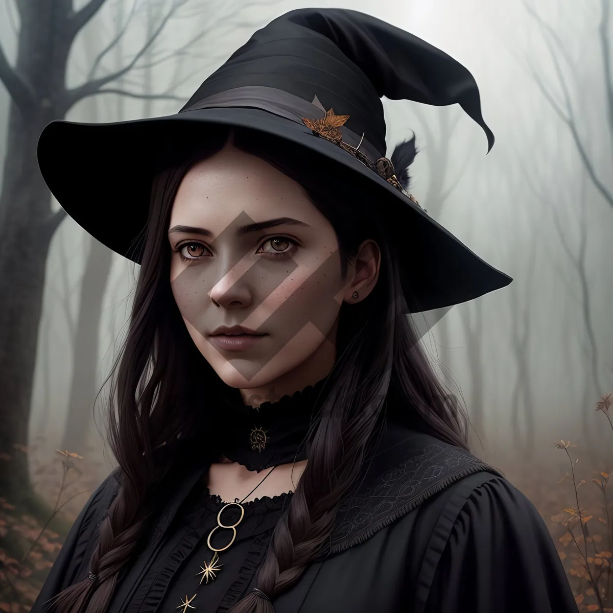 Picture of Smiling Graduate Lady in Stylish Cap and Gown