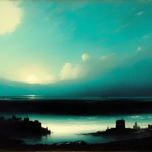 Serene Sunset Over Tropical Shore