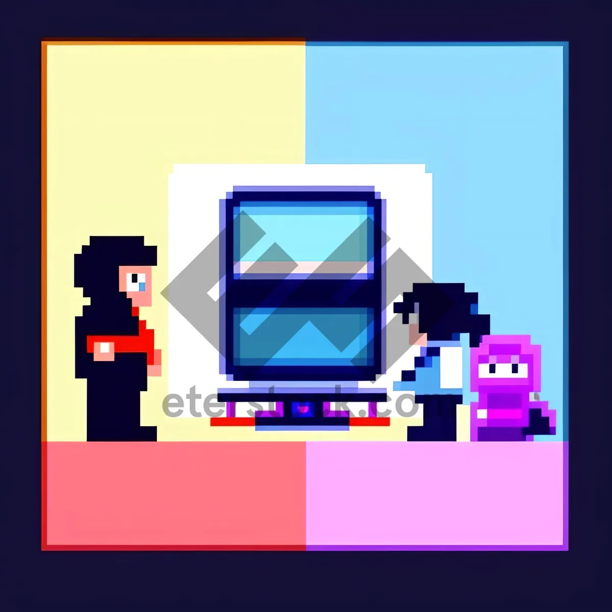 Picture of Web Design Pixel Icon for Business Sign