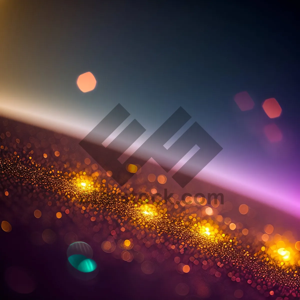 Picture of Futuristic LED Starlight Wallpaper with Halftone Design