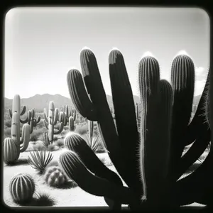 Cactus Plant with Zebra Print Hairbrush