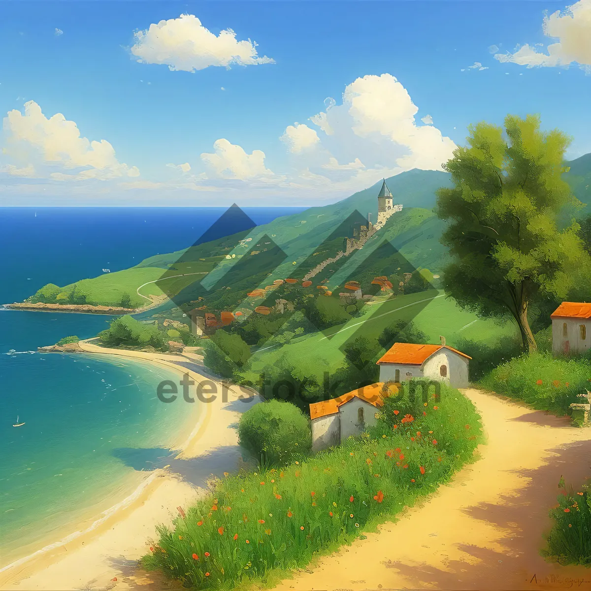 Picture of Sunny Shoreline Serenity
