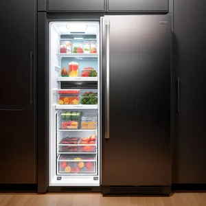 Modern White Goods: Sleek Refrigerator Locker for Home