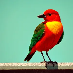 Vibrant Macaw Perched on Tropical Branch