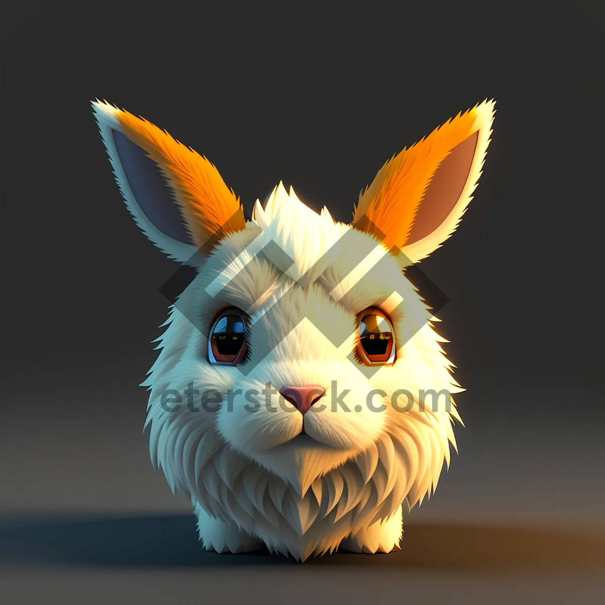 Picture of Cute Bunny with Fluffy Ears - Adorable Pet Portrait