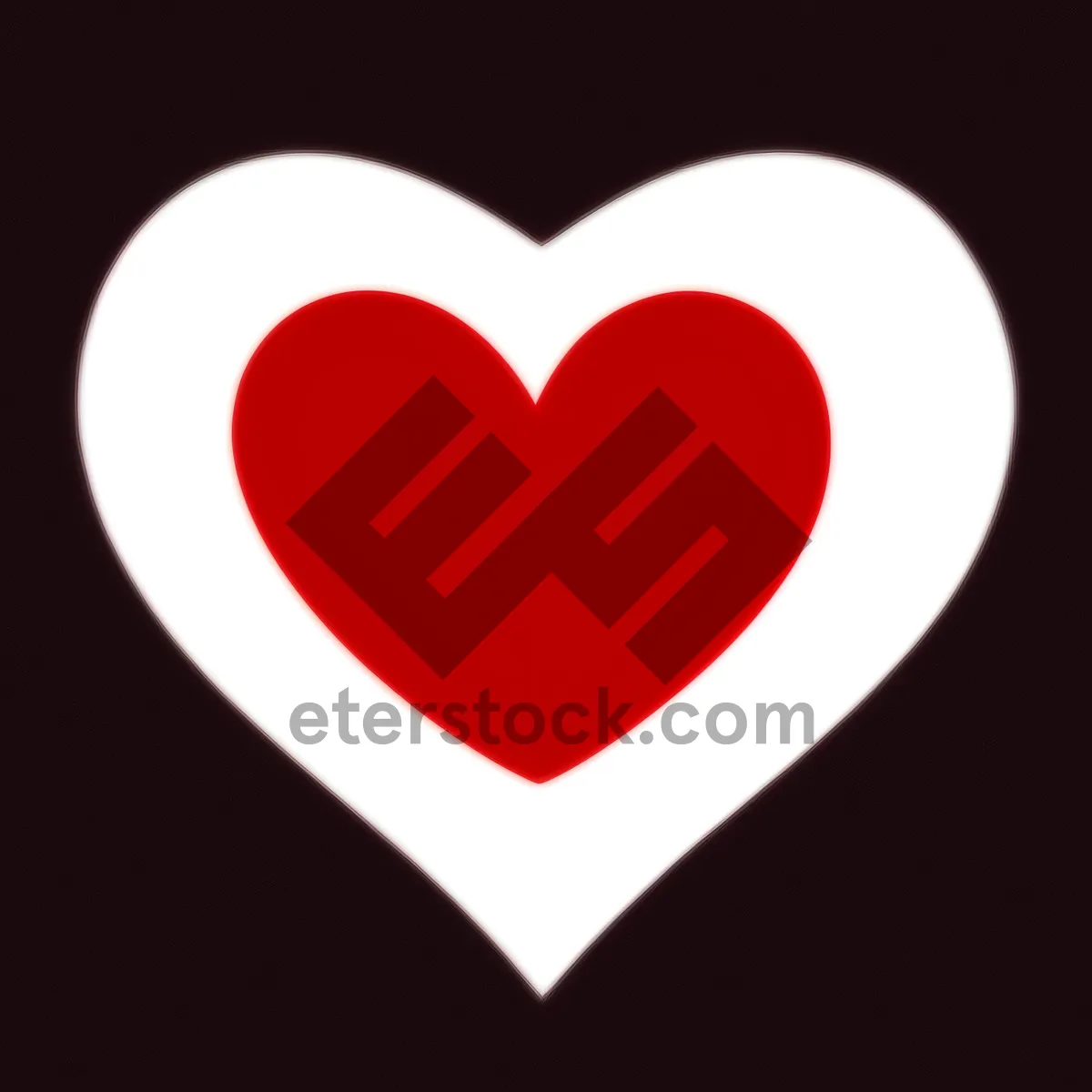 Picture of Valentine's Love Heart Icon - Romantic Graphic Design