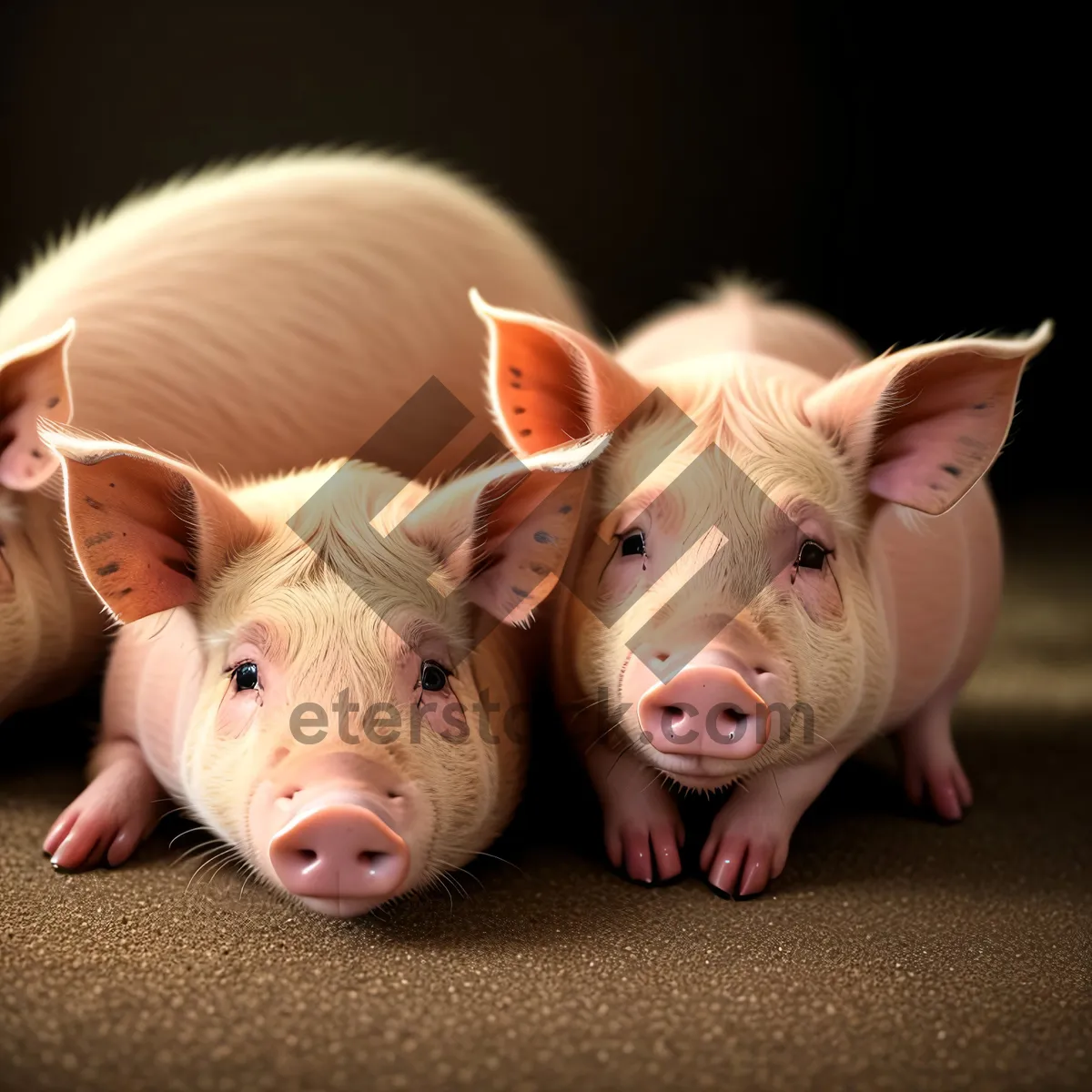 Picture of Piggy Savings: Pink Piglet Bank Filled with Wealth
