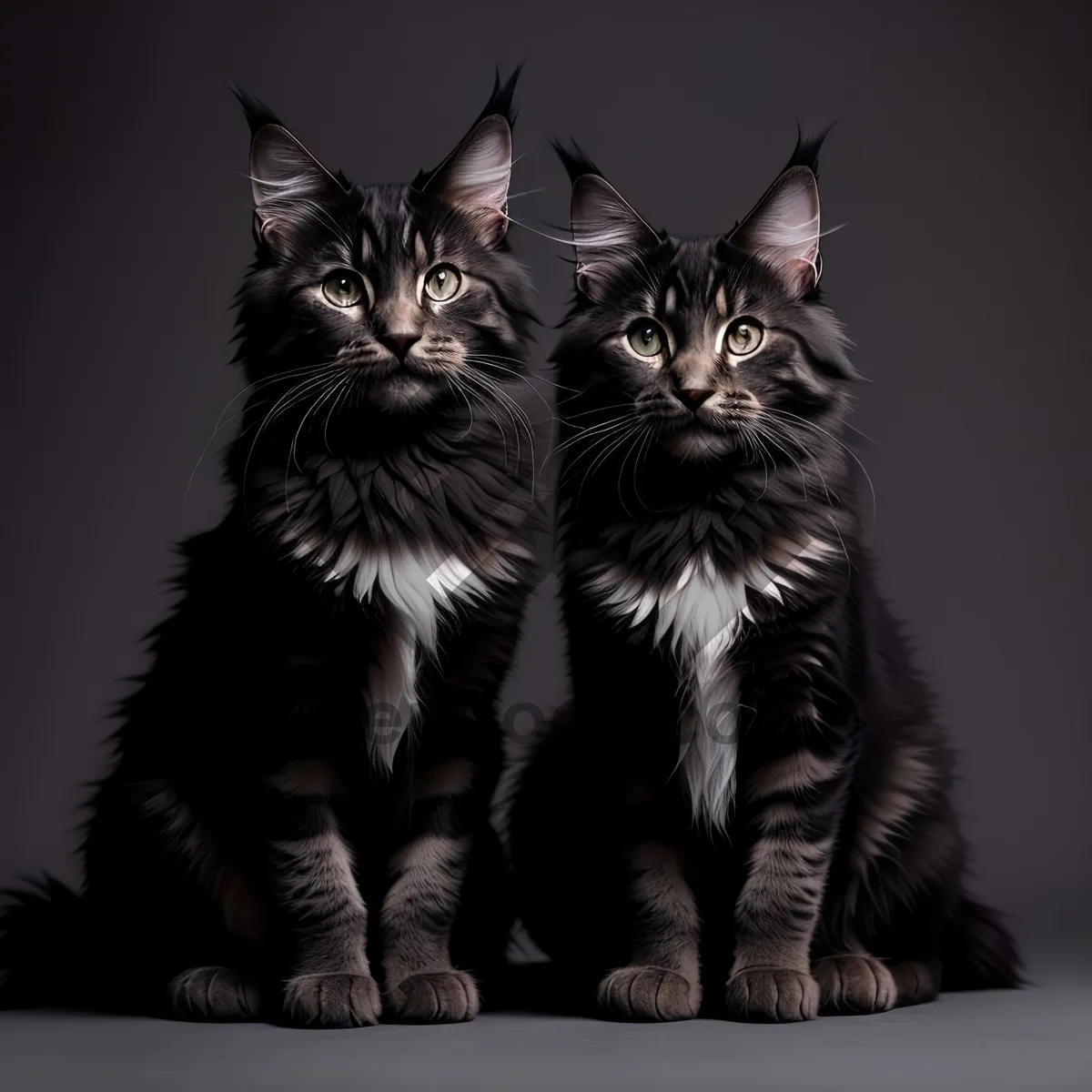 Picture of Furry Gray Tabby Kitty with Whiskers