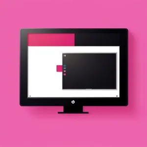 Modern black LCD display with blank frame