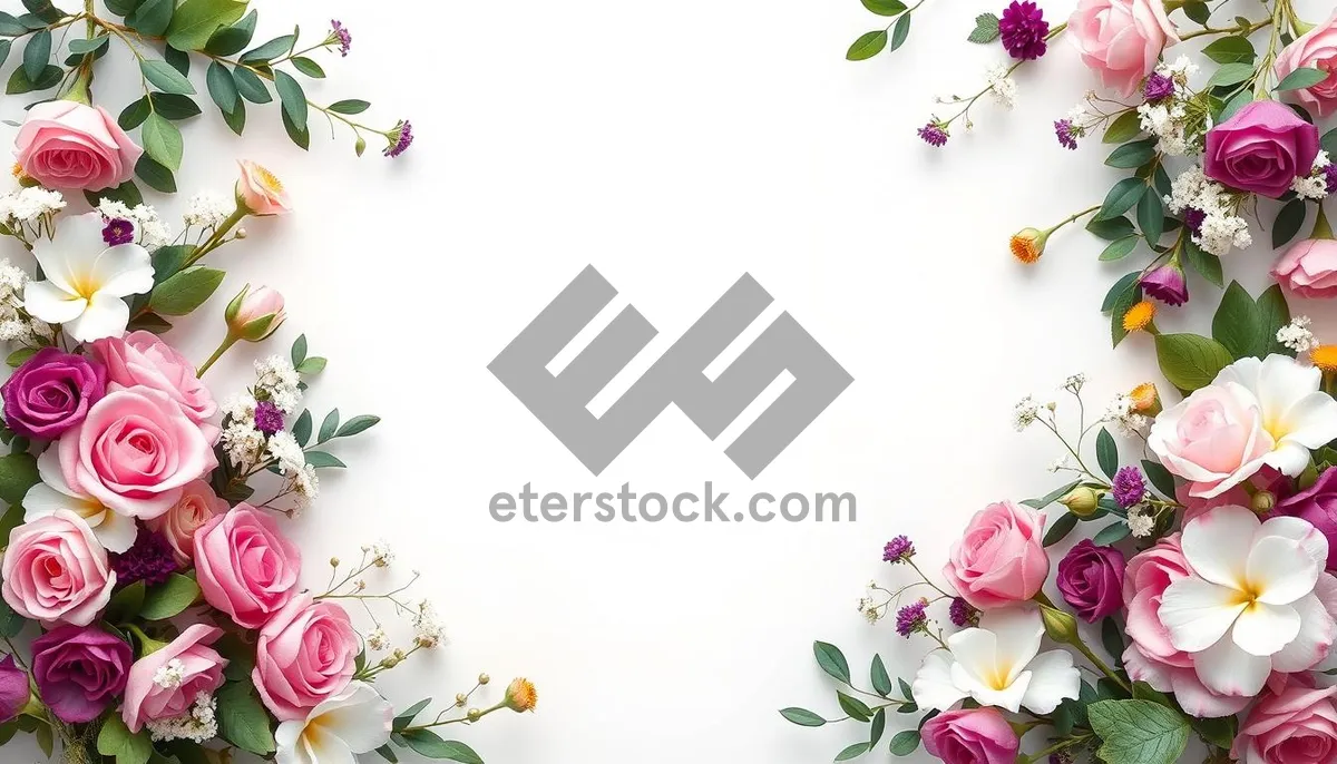 Picture of Floral Pink Blossom Ornate Decorative Design.