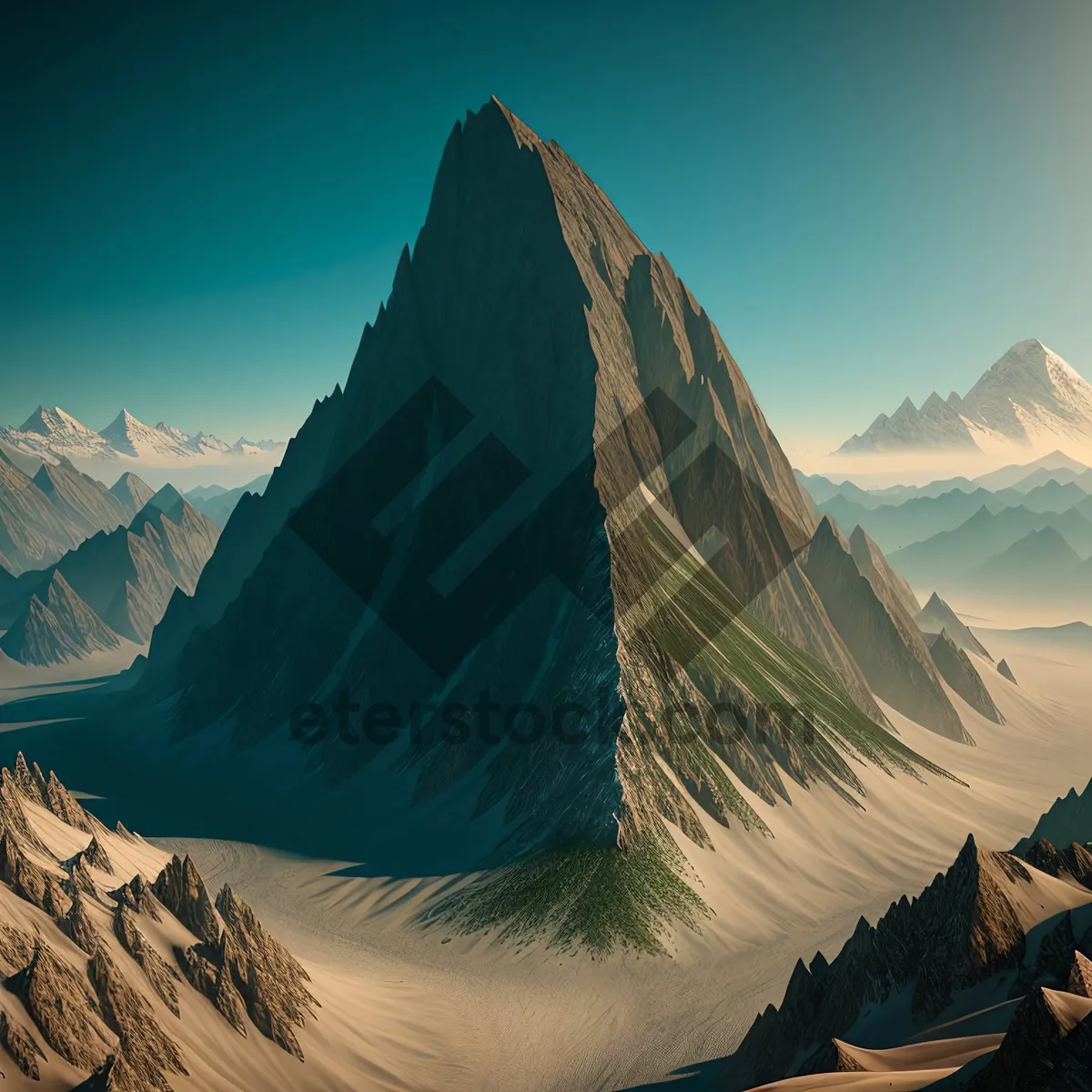 Picture of Serene Mountain Escape amidst Snowy Peaks