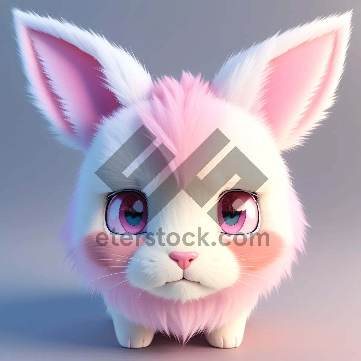 Picture of Fluffy Bunny Posing for Easter Portrait