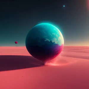 Colorful Globe on a Space Ball