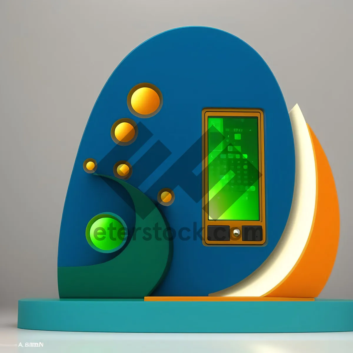 Picture of Bright Orange Shiny Icon Set - Web Design Elements