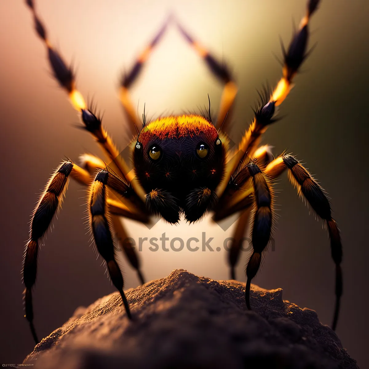 Picture of Golden Web Weaver: Captivating Arachnid's Intricate Creation