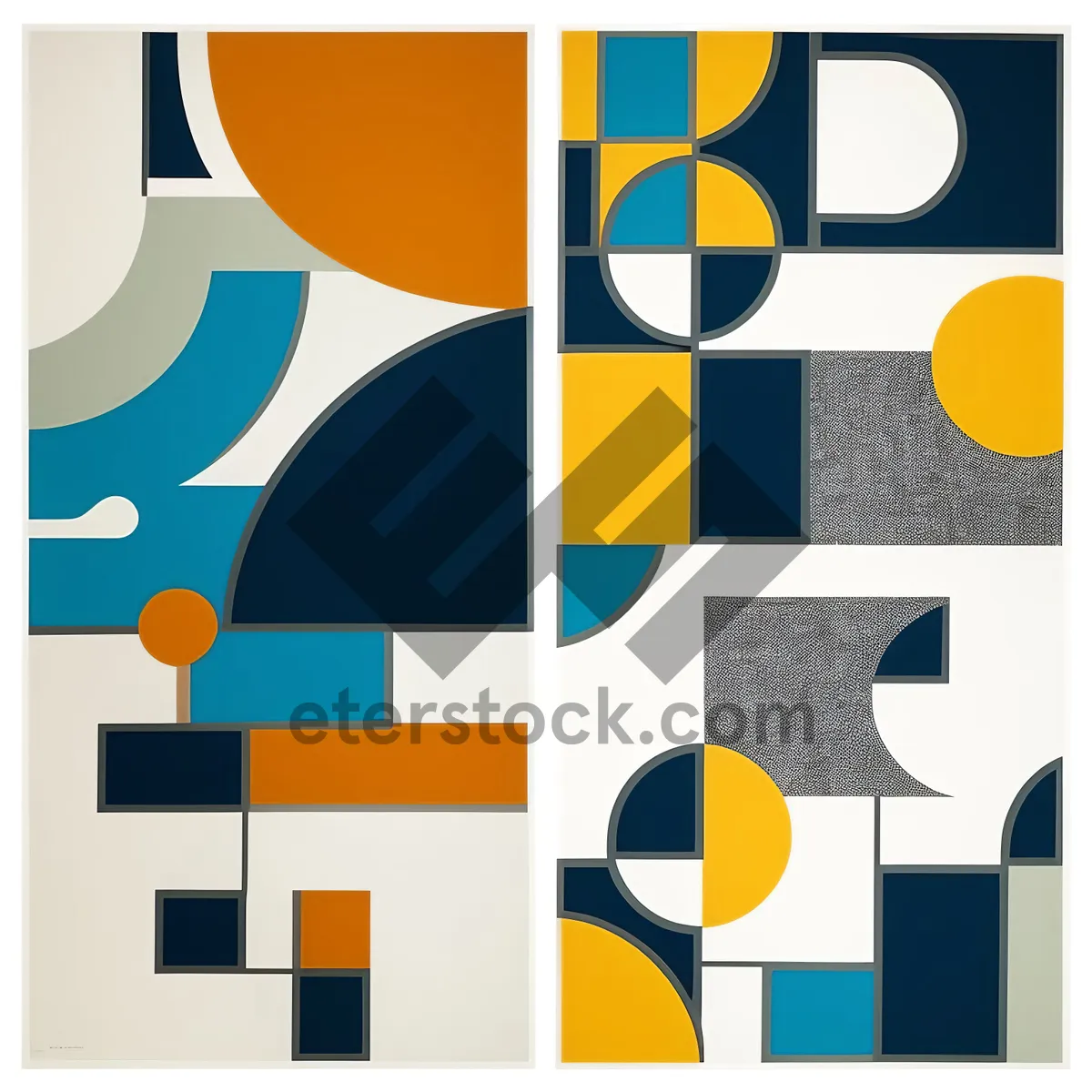 Picture of Graphic design symbol icon set element mosaic.