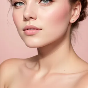 Fresh-Faced Beauty in Elegant Studio Portrait