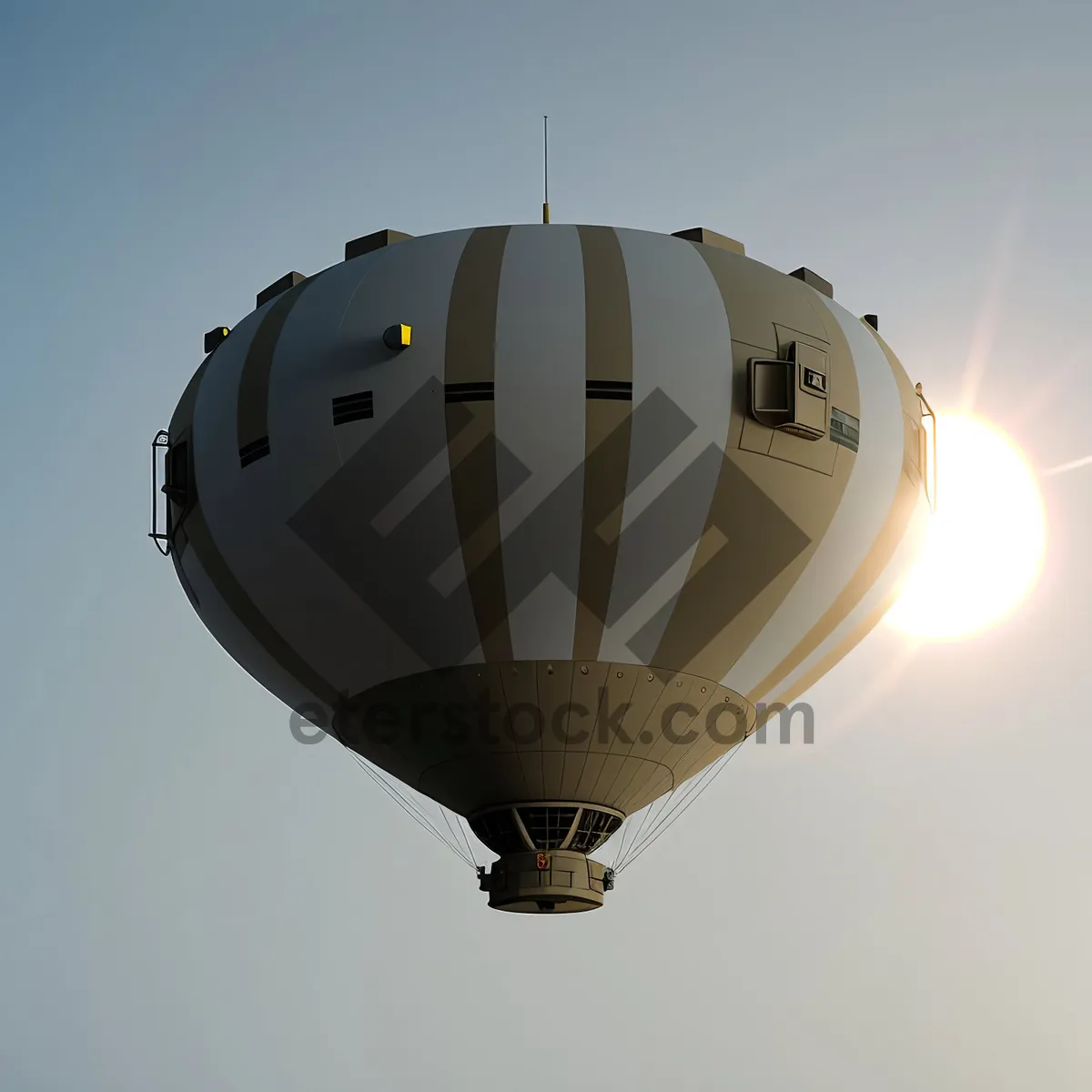 Picture of Colorful Hot Air Balloon Soaring Through the Sky