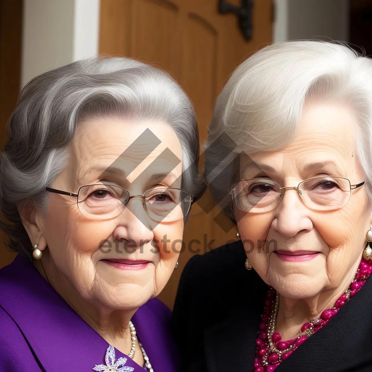 Picture of Happy Senior Couple Smiling Together, Embracing Love