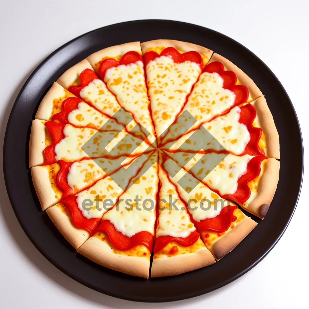 Picture of Delicious Gourmet Pizza Slice with Fresh Toppings