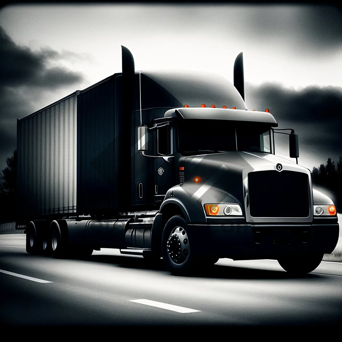 Picture of Highway Hauler: Fast-moving truck transporting cargo