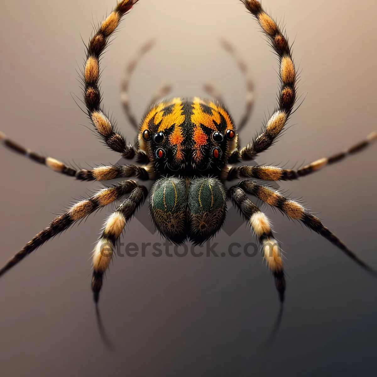 Picture of Scary Barn Spider - Majestic Arachnid in Web