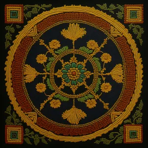 Antique Islamic mosaic tile design